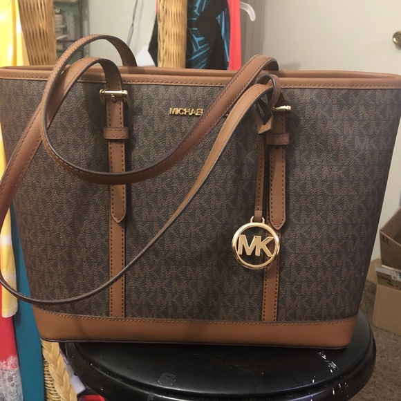 Michael Kors Handbags - Michael Kors Brown and Tan Tote Bag